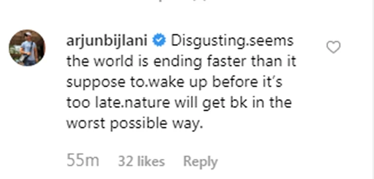 Arjun Bijlani comment on the images