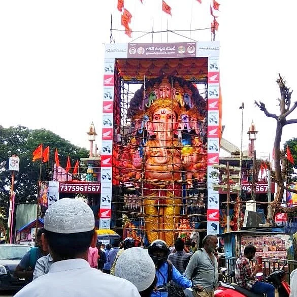 Khairatabad Ganesh is sculpted at 61 feet height & is claimed to be the tallest murti in India by organizers.