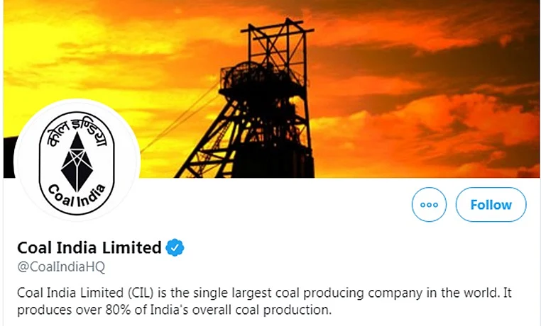 Twitter account of Coal India