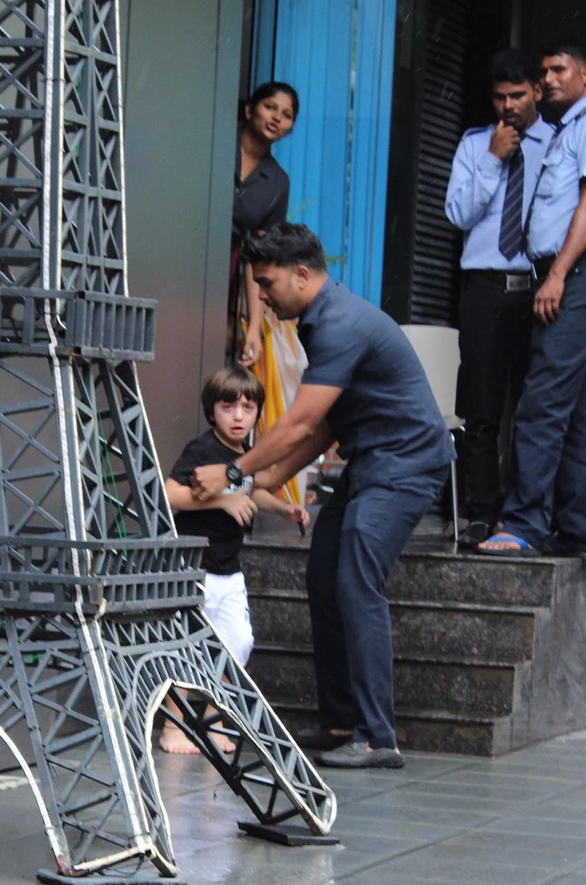 Shah Rukh Khan’s youngest, AbRam Khan was spotted at play school in Juhu.