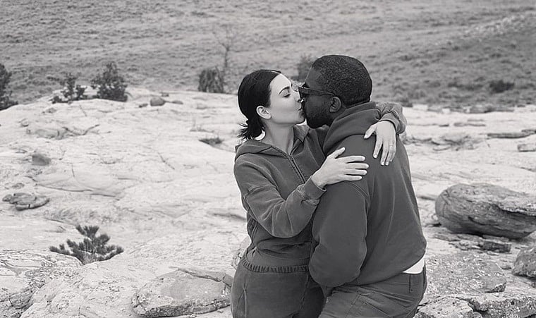 Kim Kardashian shares rare PDA picture with hubby Kanye West