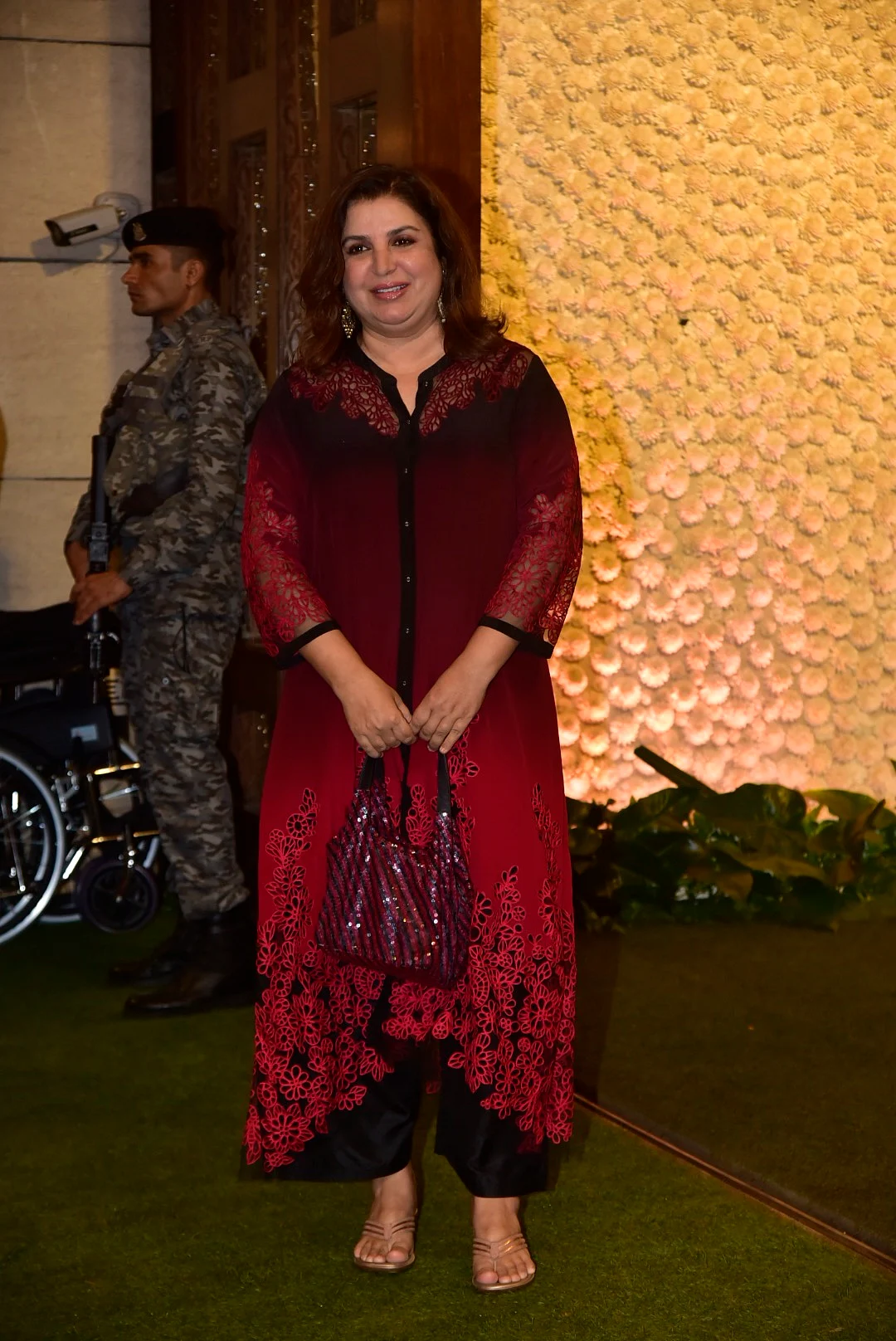 Director Farah Khan was also present at the Ambani Ganpati celebrations