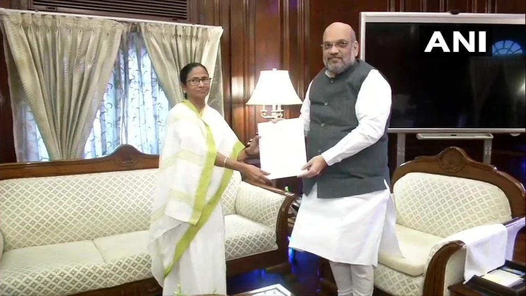 West Bengal Chief Minister and Trinamool Congress leader Mamata Banerjee and Union Home Minister Amit Shah