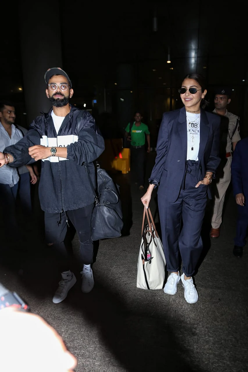 Indian cricket team captain Virat Kohli and his actor-wife Anushka Sharma returned to India early in the morning.