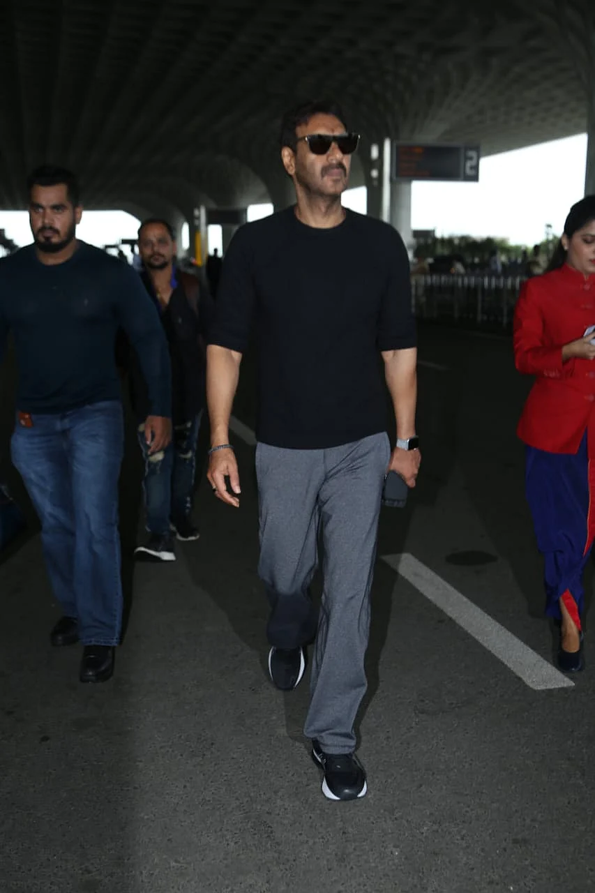 Ajay Devgn spotted at the Mumbai airport.