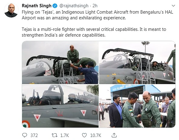 Rajnath Singh's tweet