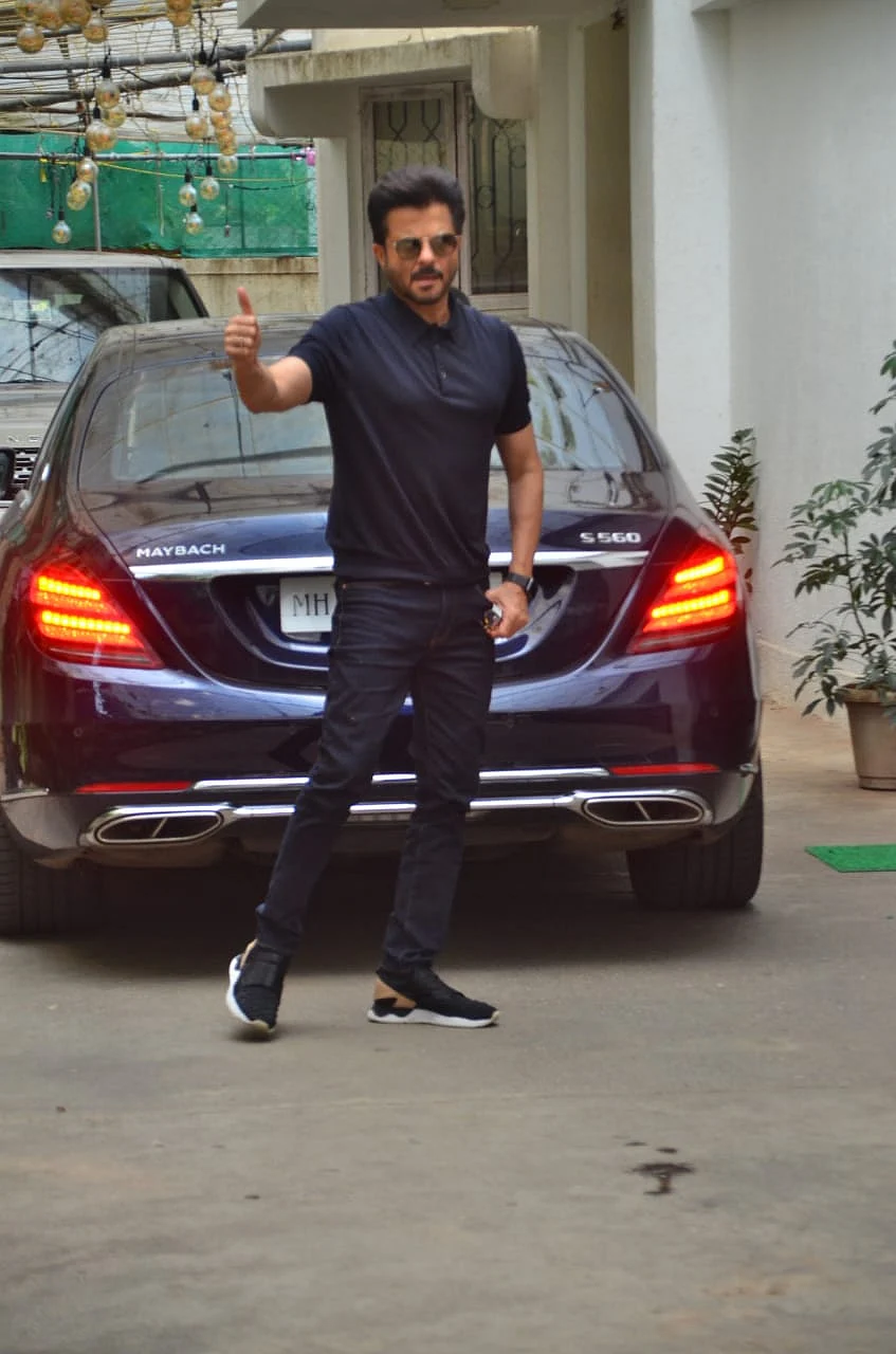 Anil Kapoor snap at dubbing studio in Juhu