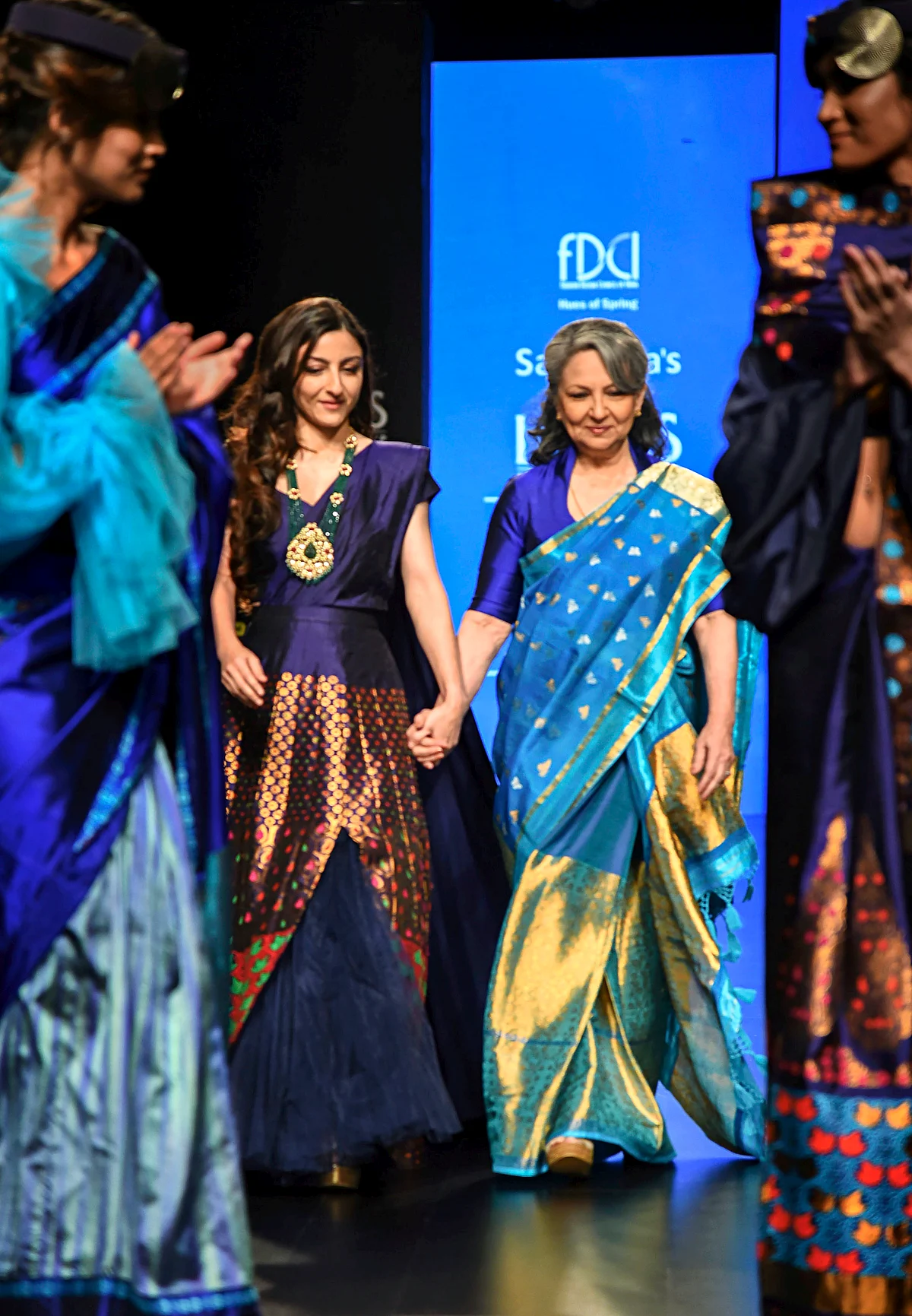 Beauty through ages: Sharmila Tagore and Soha Ali Khan turn showstoppers for Sanjukta Dutta at IFW 2020