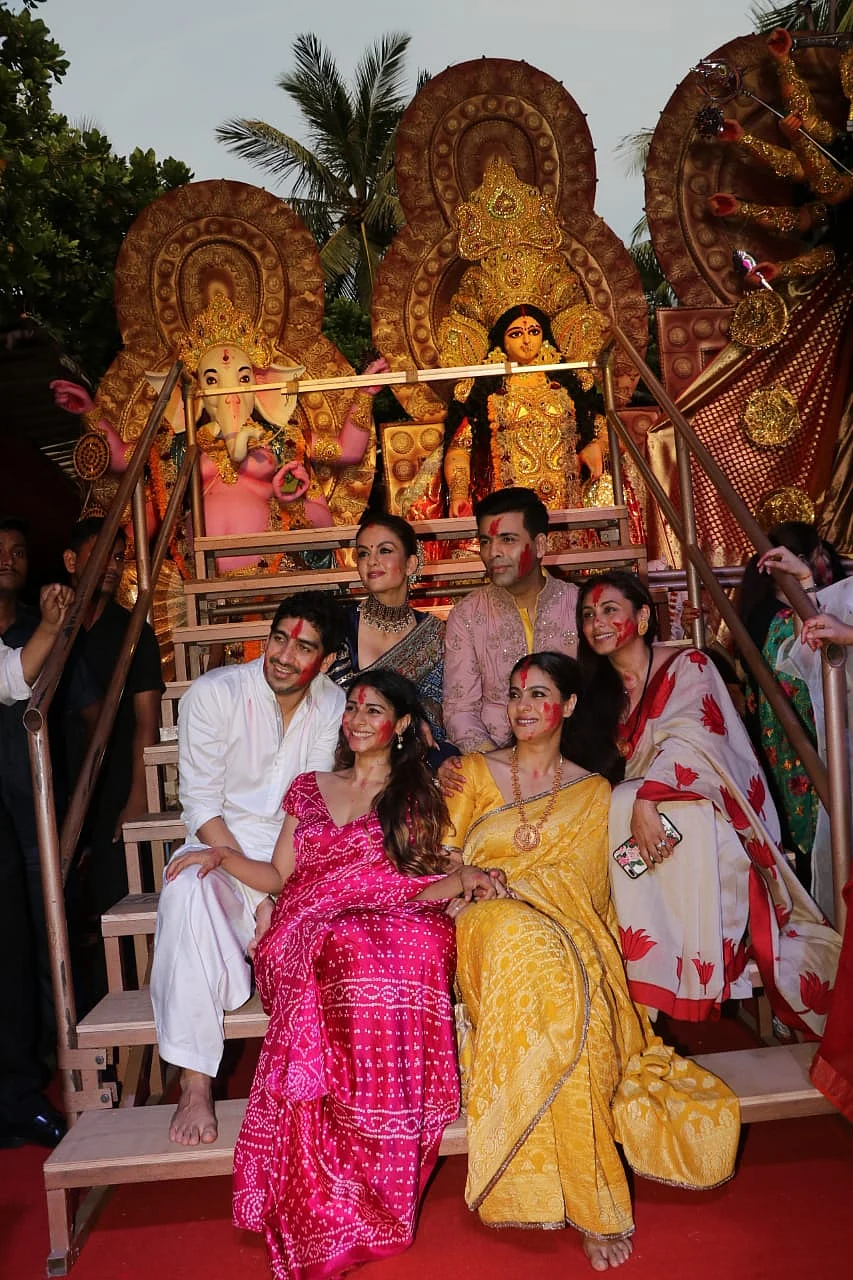 Karan Johar, Rani, Kajol come together for 'Sindur Khela' on last day of Durga Puja