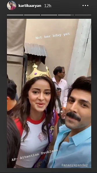 Ananya Panday celebrates 21st birthday on 'Pati, Patni Aur Woh' sets