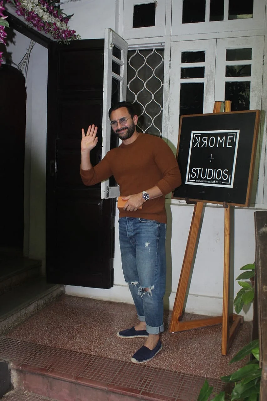 Saif Ali khan spotted at krome studio