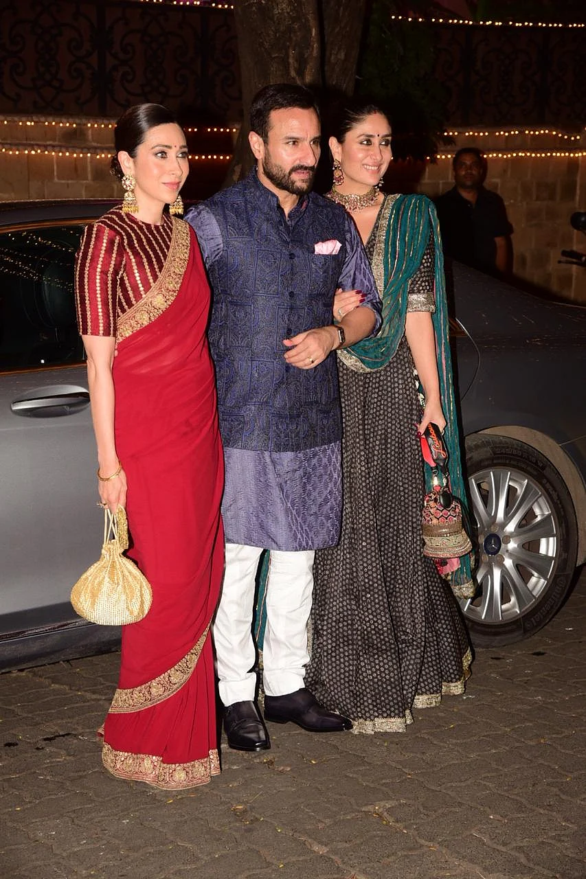 Saif Ali Khan with Karisma and Kareena Kapoor