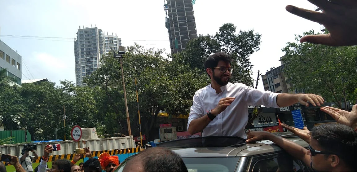Aaditya holds massive Shiv Sena rally before becoming first Thackeray to file nomination