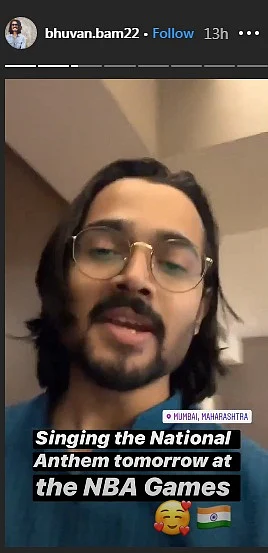 Bhuvan Bam to sing National Anthem at India's first NBA games in Mumbai