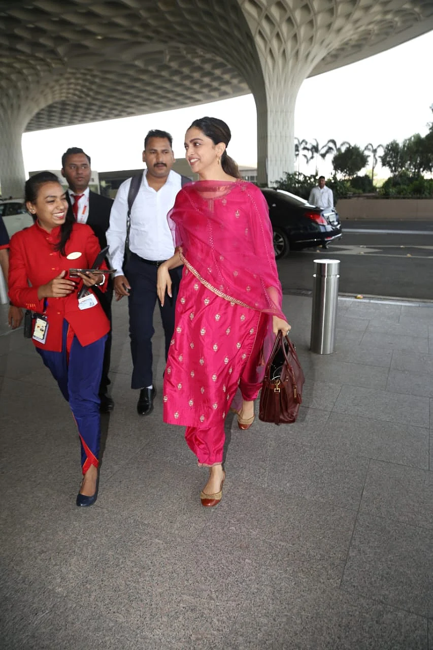 Deepika pairs her royal fuchsia pink salwar suit with Rs 2.7 lakh handbag