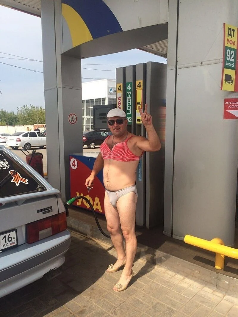 A Russian petrol pump offered free fuel to people wearing bikini and it didn't go well