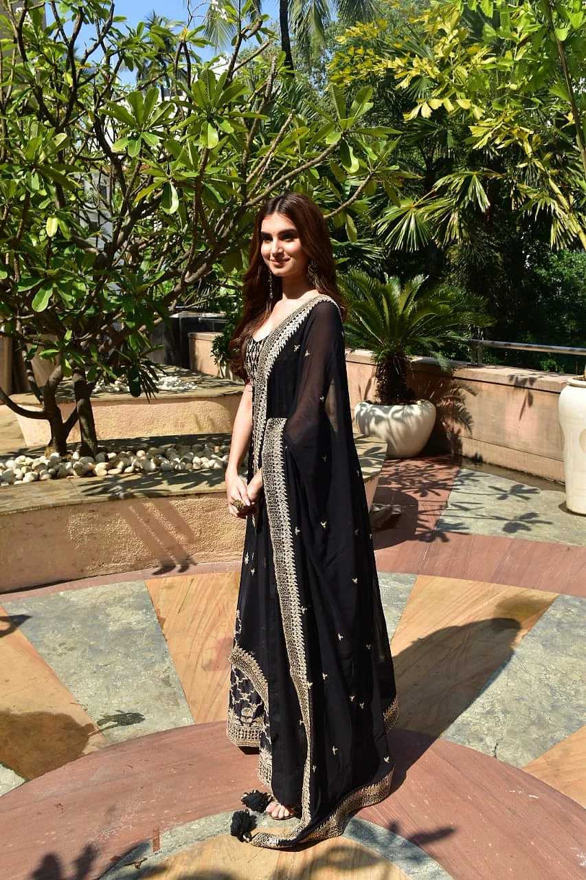 Tara Sutaria flaunts a royal black Sabyasachi lehenga at 'Marjaavaan' promotions
