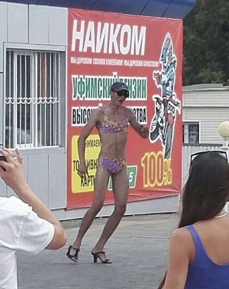 A Russian petrol pump offered free fuel to people wearing bikini and it didn't go well