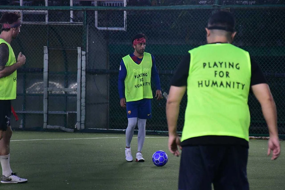 Ranbir Kapoor and Arjun Kapoor sweat it out on football field