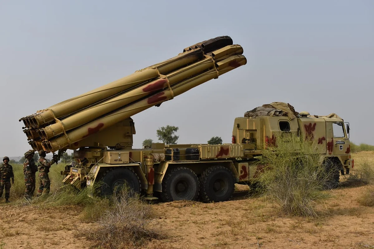 Smerch Rocket System displays Shoot and Scoot capability during Ex- Sindhu Sudarshan.