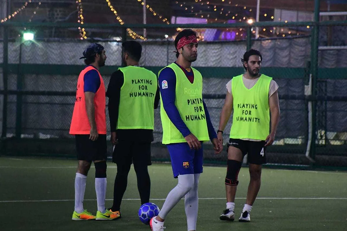 Ranbir Kapoor and Arjun Kapoor sweat it out on football field