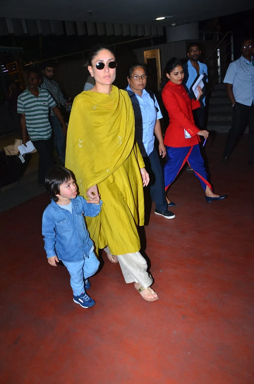 Video: Taimur teases paparazzi by sticking his tongue out at the airport