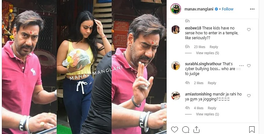 Nysa Devgan receives flak for wearing crop top at temple