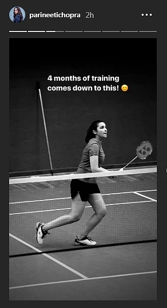 Parineeti Chopra documents her badminton training session post-injury
