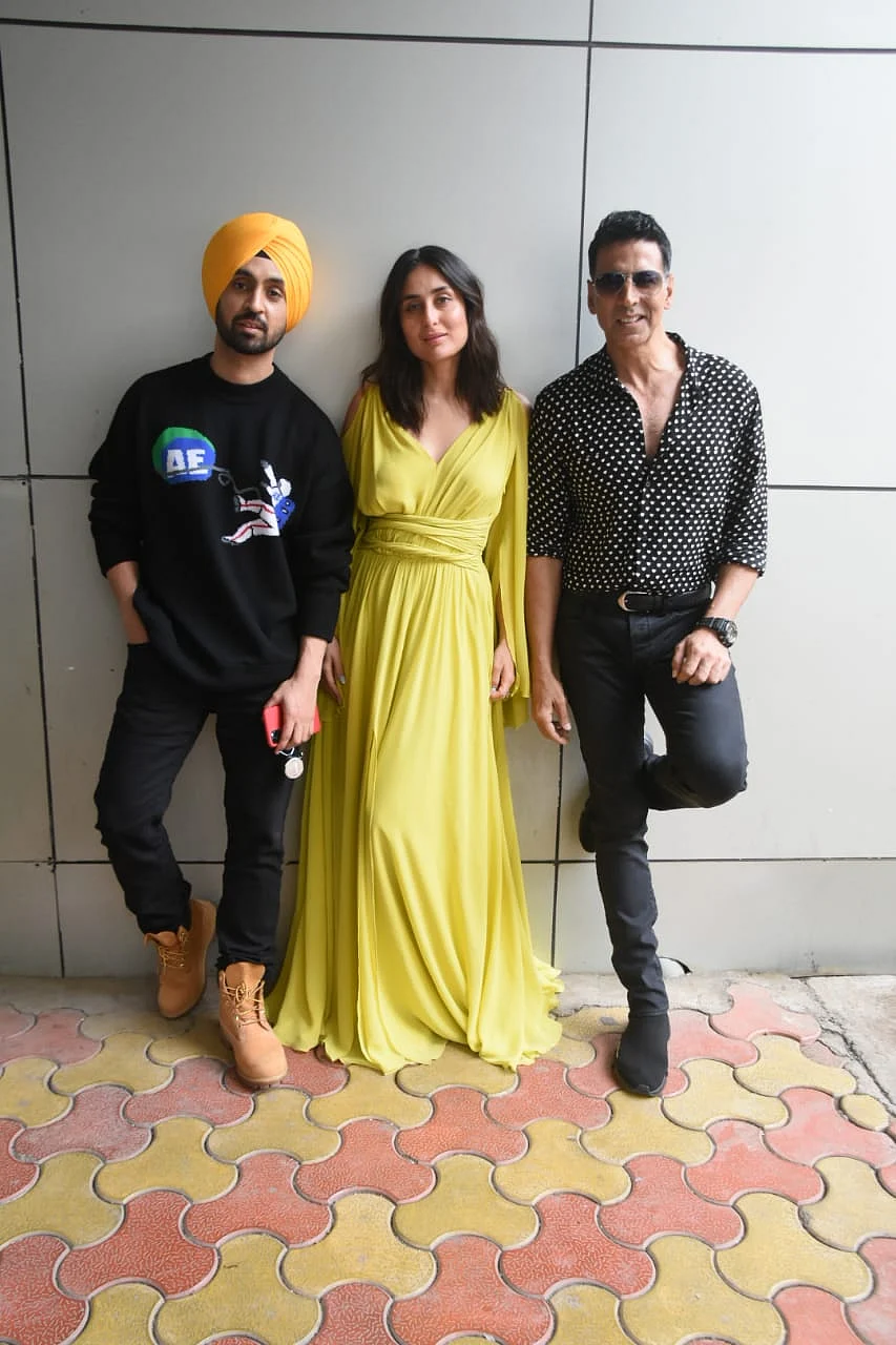 Kareena Kapoor Khan, Akshay Kumar. Diljit Dosanjh for promotions