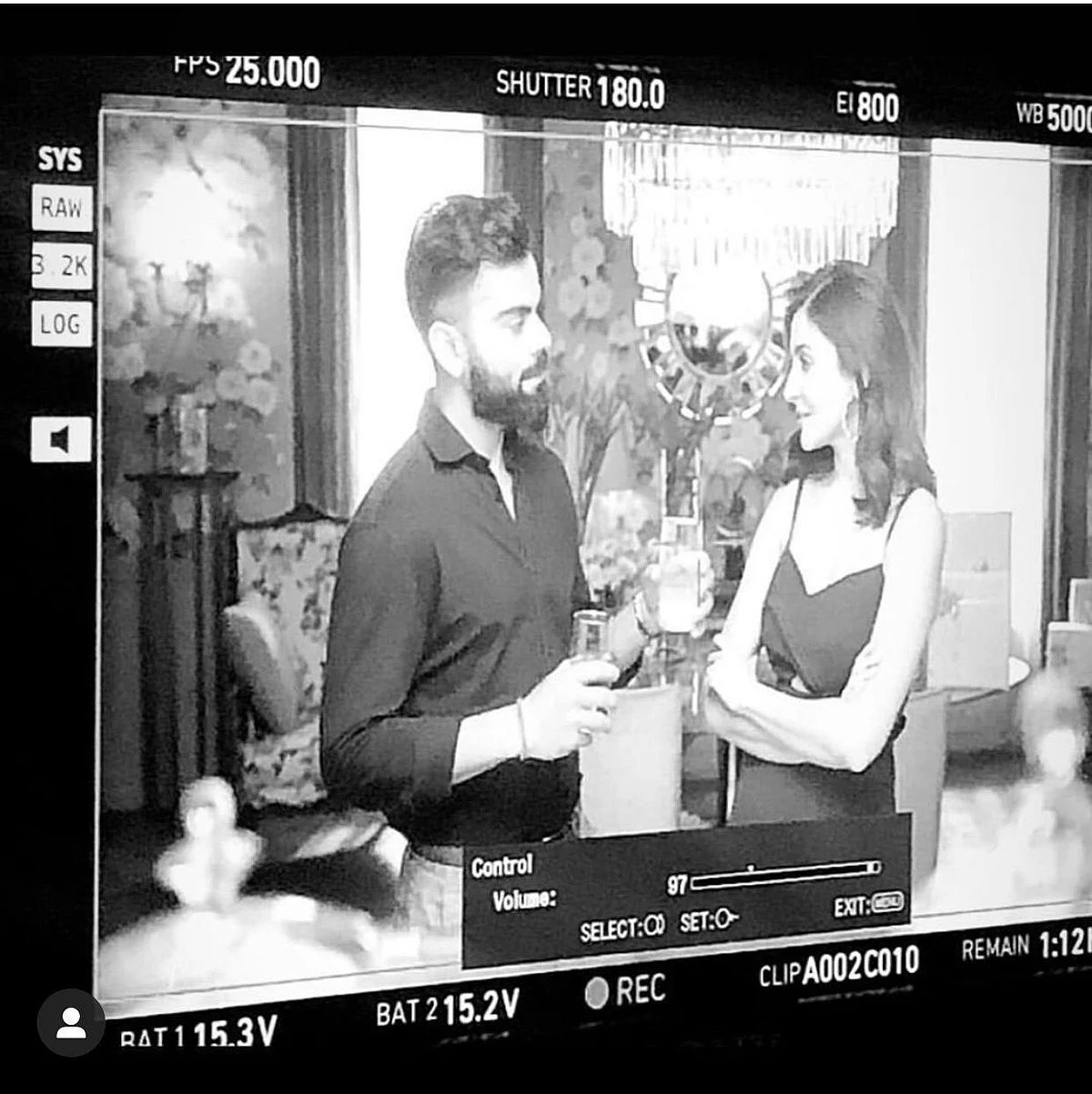 Virat Kohli and Anushka Sharma shoot for a new ad, see sneak pic