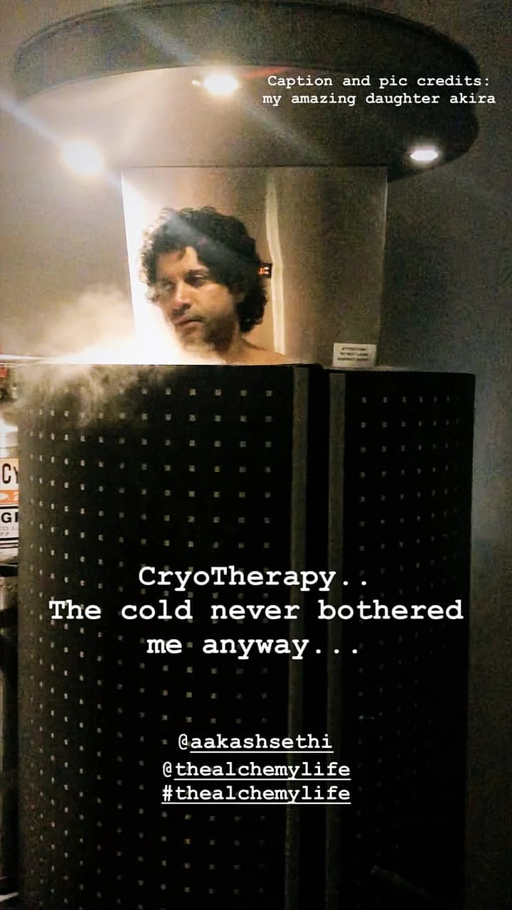 Too cool to handle: Farhan Akhtar, Shibani Dandekar undergo freezing 'cryotherapy' treatment