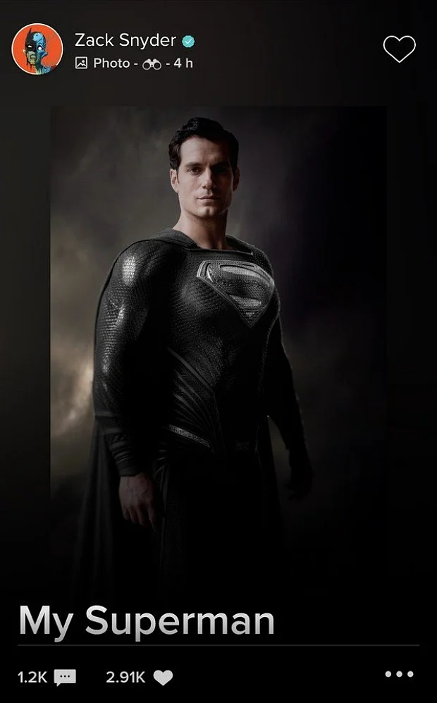 Justice League: Zack Snyder shares photo of Henry Cavill as 'Black Suit Superman'