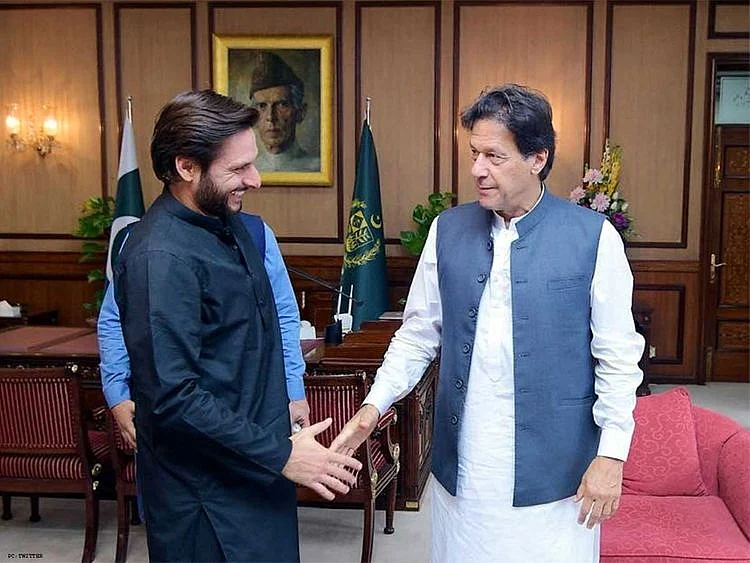 Shahid Afridi and Imran Khan