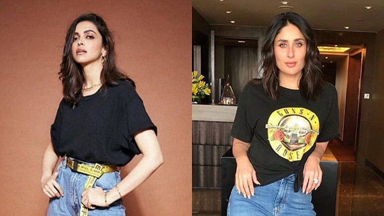 Deepika Padukone Or Kareena Kapoor Khan Who Pulled Off The Black T Better Check out the pictures here deepika padukone or kareena kapoor khan