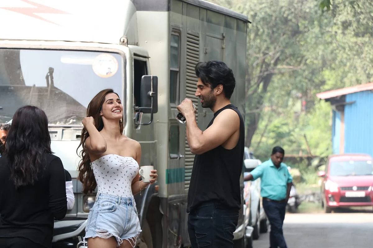 Disha Patani and Aditya Roy Kapur at the sets of Malang