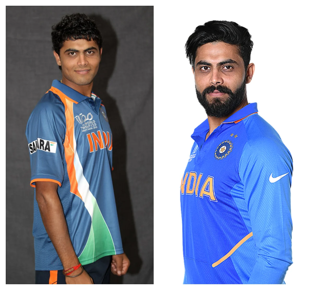 Ravendra Jadeja then vs now