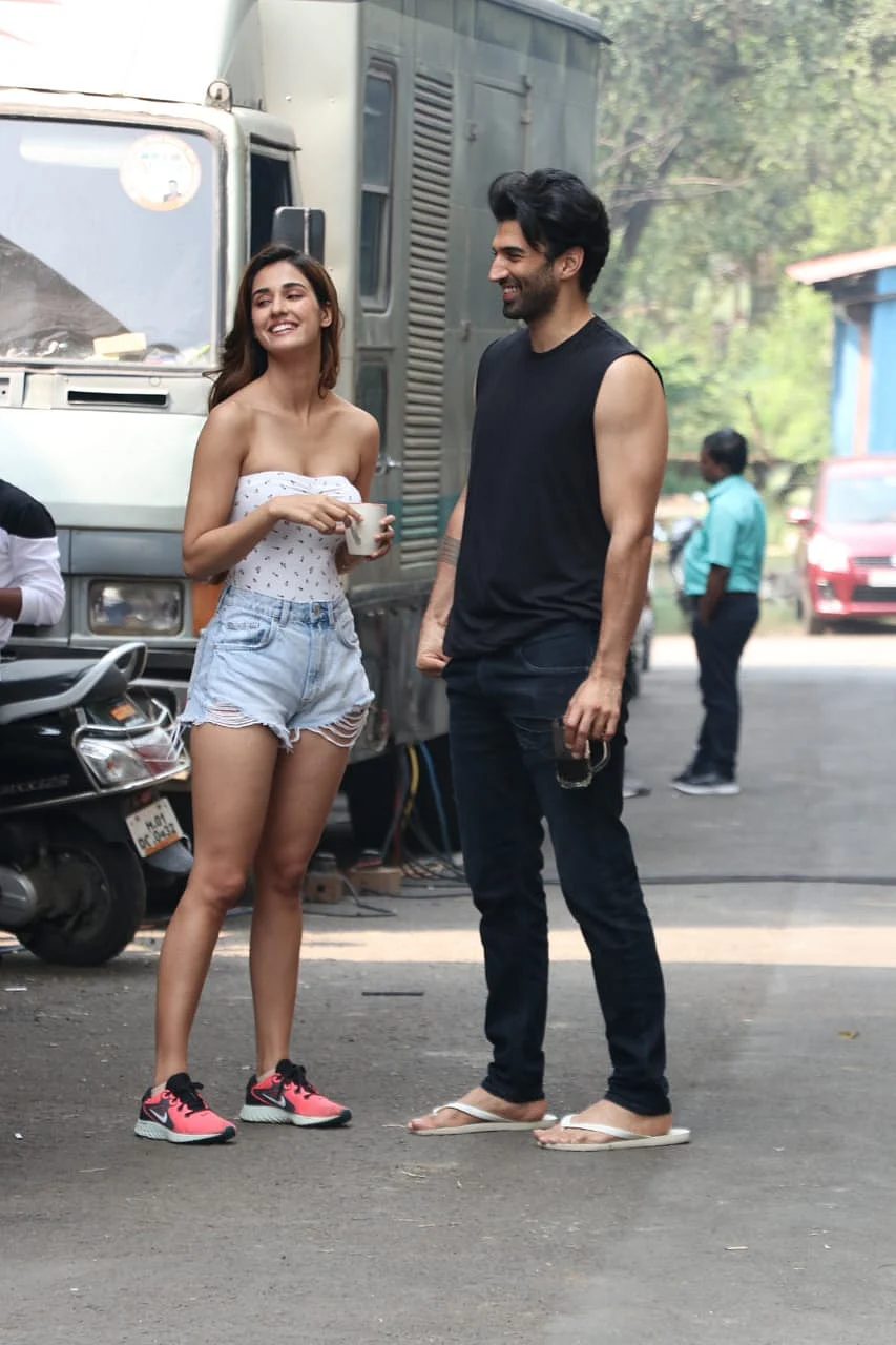 Disha Patani and Aditya Roy Kapur at the sets of Malang