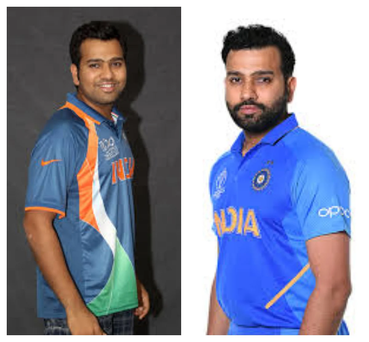 Rohit Sharma then vs now