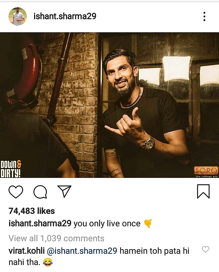 'Hamein toh pata hi nahi tha': Captain Virat Kohli trolls Ishant Sharma with a cheeky comment