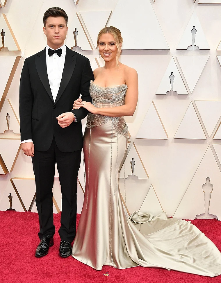 Colin Jost with Scarlett Johansson