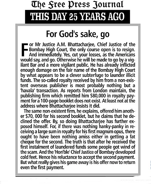 This day 25 years ago: For God's sake, go