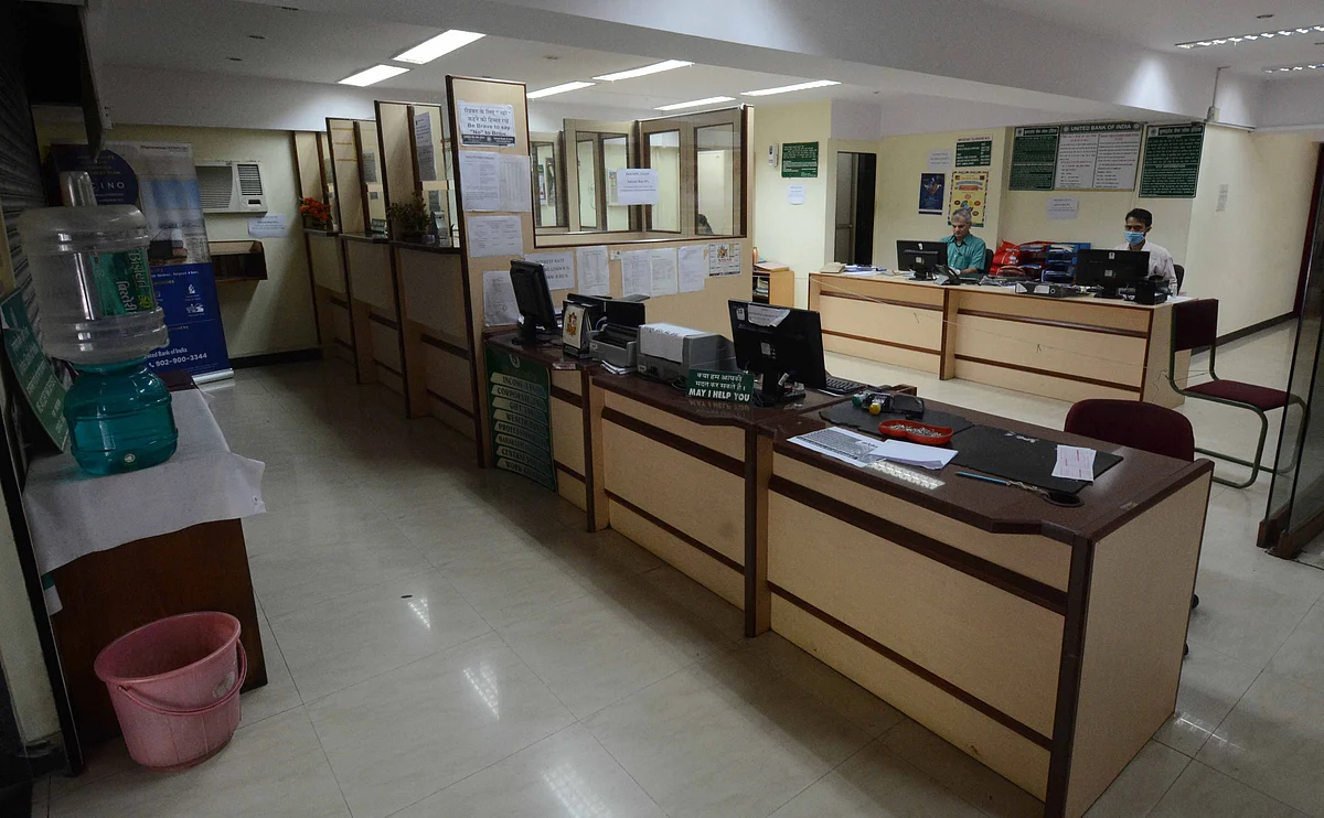 United bank of india Andheri branch during lock down in the wake of
Coronavirus pandemic in Mumbai on Monday.