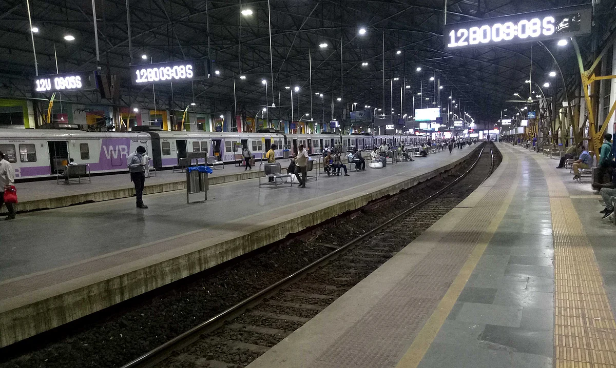 A rare scene at Mumbai's Churchgate Railway station at 8pm there is very less crowd.