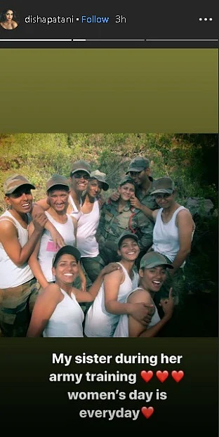Disha Patani shares pics from sister Khushboo's army training days, says 'Women's Day is everyday'