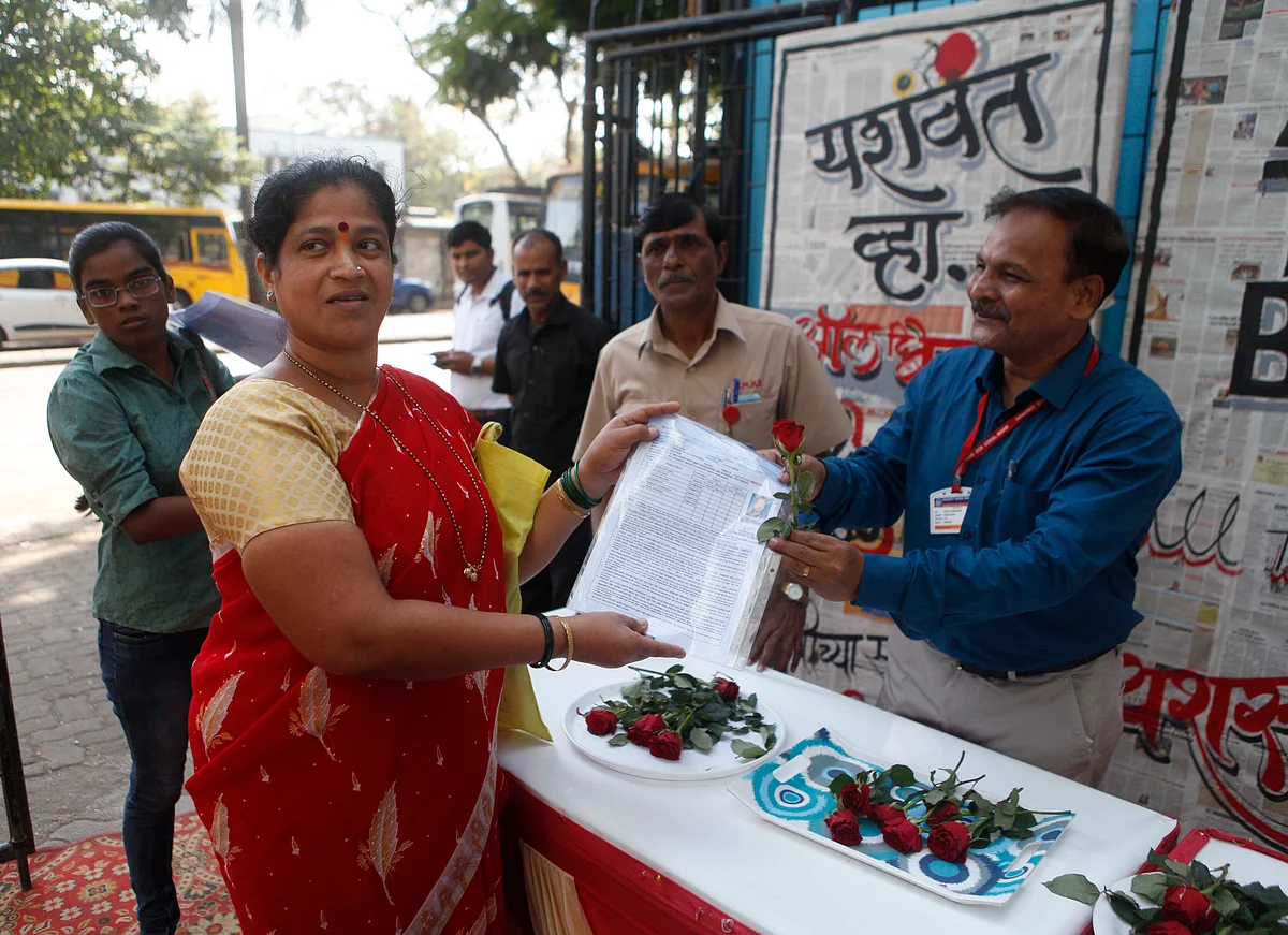 In Pictures: Students appear for SSC board exams at Saraswati Vidya Mandir in Mahim