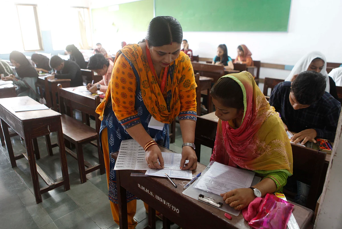 In Pictures: Students appear for SSC board exams at Saraswati Vidya Mandir in Mahim