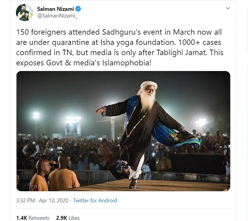 Sadhguru's Isha foundation slams Cong's Salman Nizami for 'misleading information aimed to disturb communal harmony'