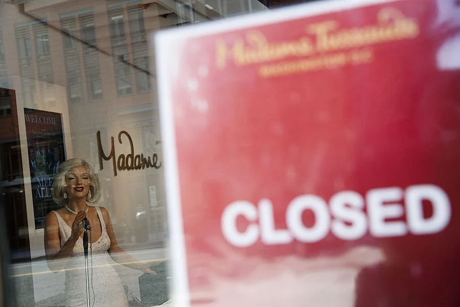 Madame Tussauds wax museum is closed amid the COVID-19 pandemic in Washington D.C., the United States, on April 16, 2020.