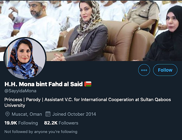 Pakistani journalist falls for fake Omani Princess account that criticises India, even after bio is changed to 'parody'