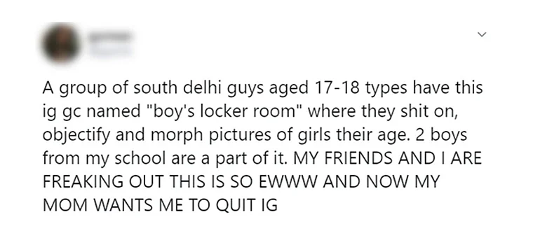 Boys Locker Room: Chat group of Delhi teens glorifying gang rape busted on Twitter